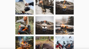 Ni Instagram-bilder merket med friluftsbarista der kaffe i naturen er motivet.