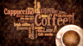 Illustrasjon med forskjellige navn på kaffedrikker